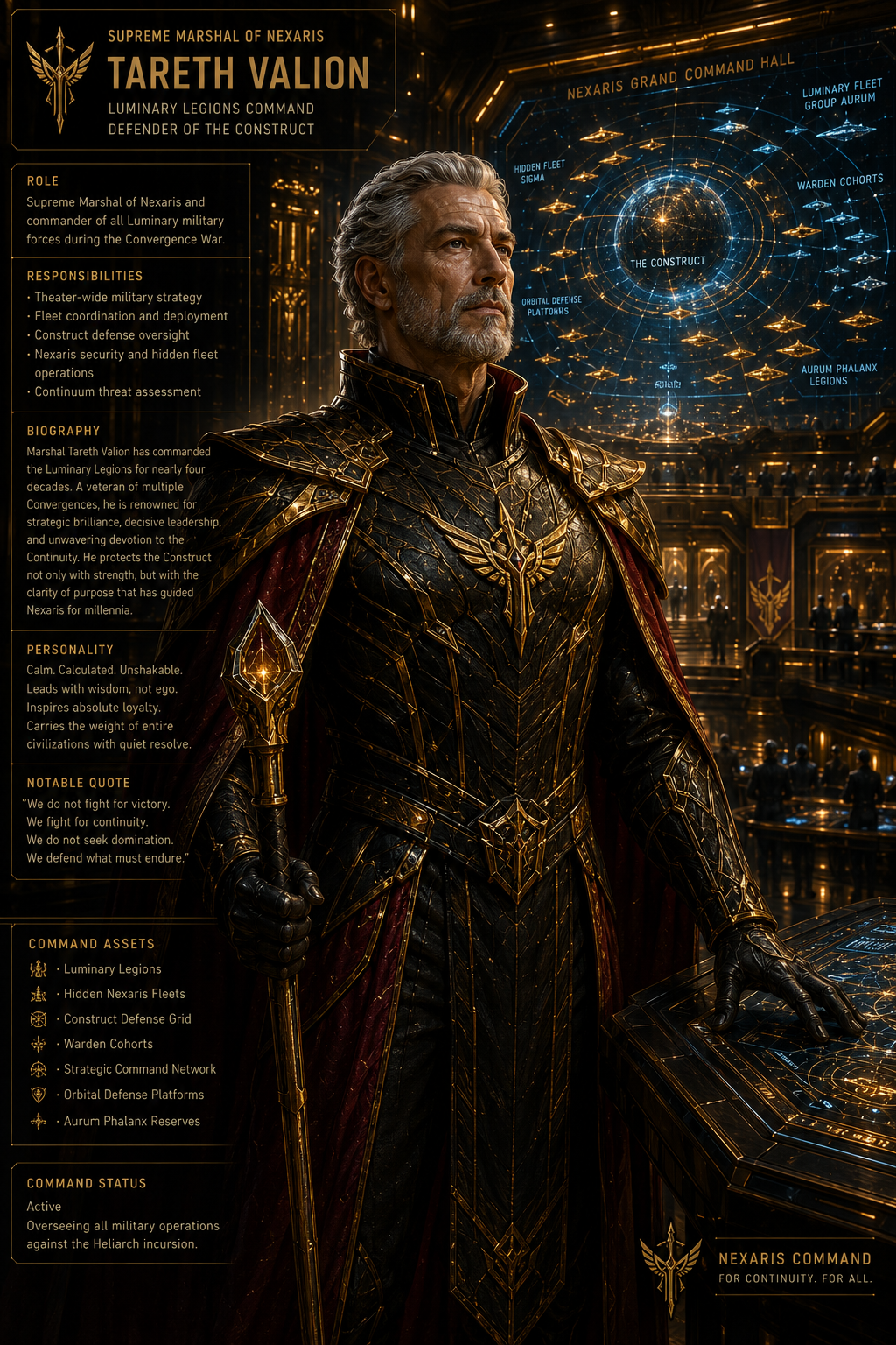 Marshal Tareth Valion character artwork